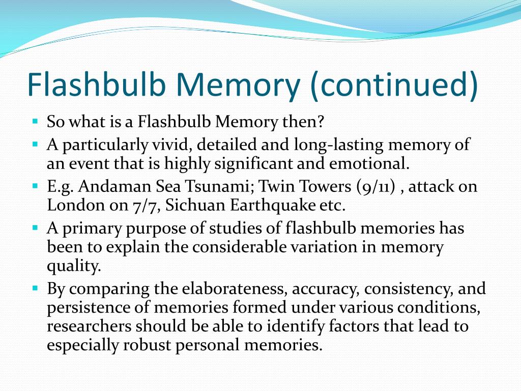 PPT Flashbulb Memory PowerPoint Presentation, free download ID4502163