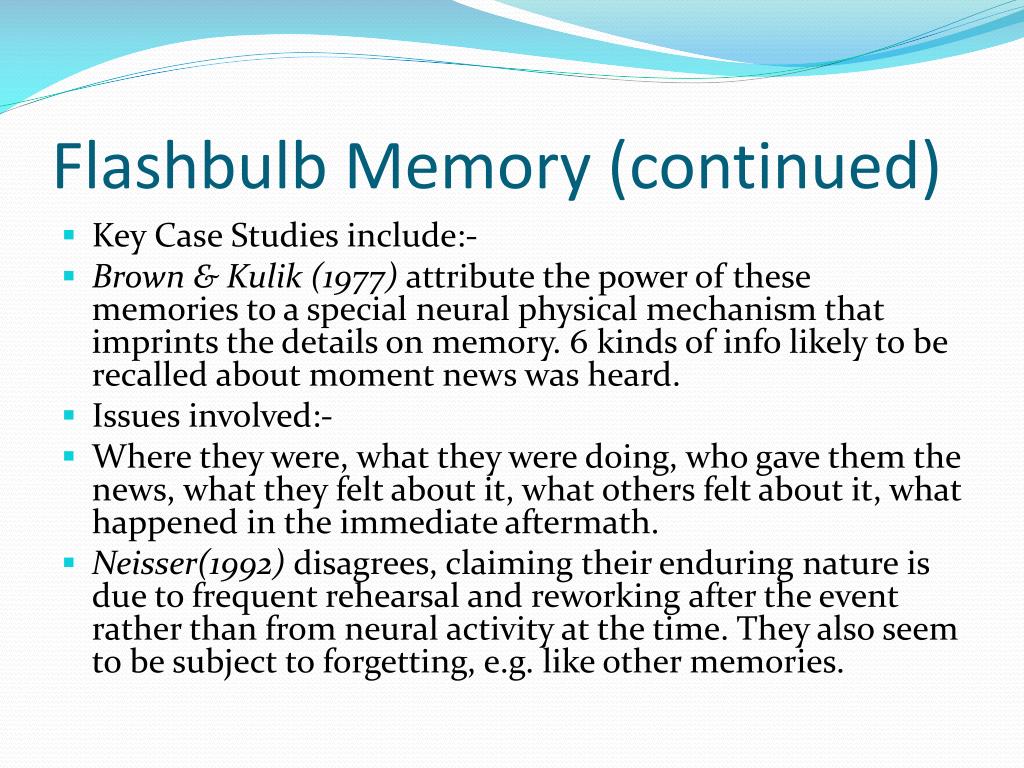 PPT Flashbulb Memory PowerPoint Presentation, free download ID4502163