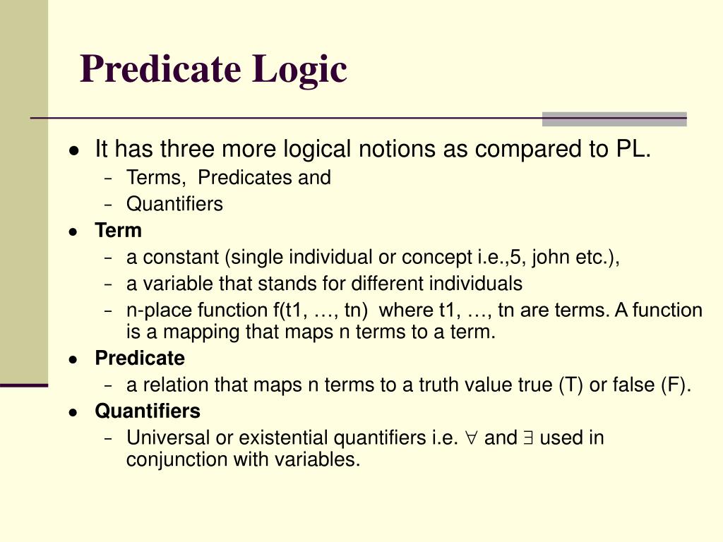 PPT Predicate Logic PowerPoint Presentation, free download ID4502693