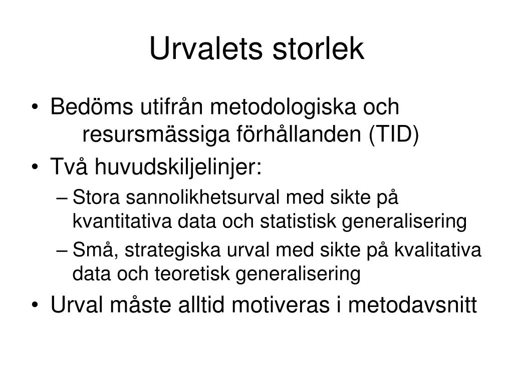 PPT Kvalitativ och kvantitativ undersökningsmetodik PowerPoint