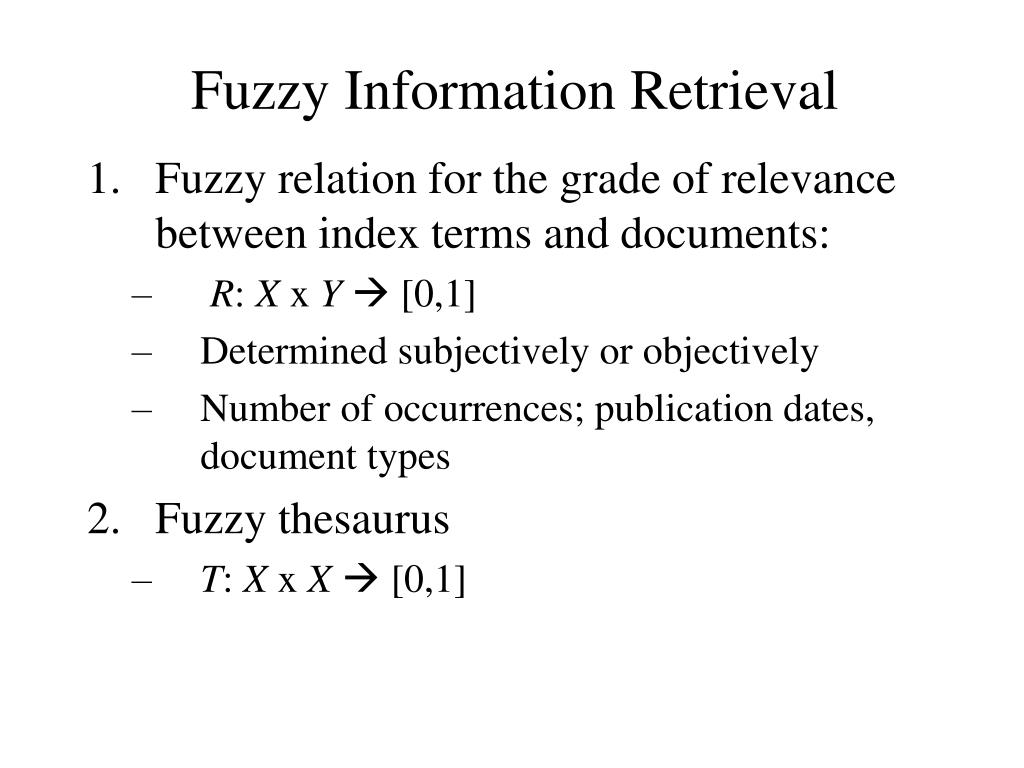 PPT Fuzzy Database & Information Retrieval PowerPoint Presentation