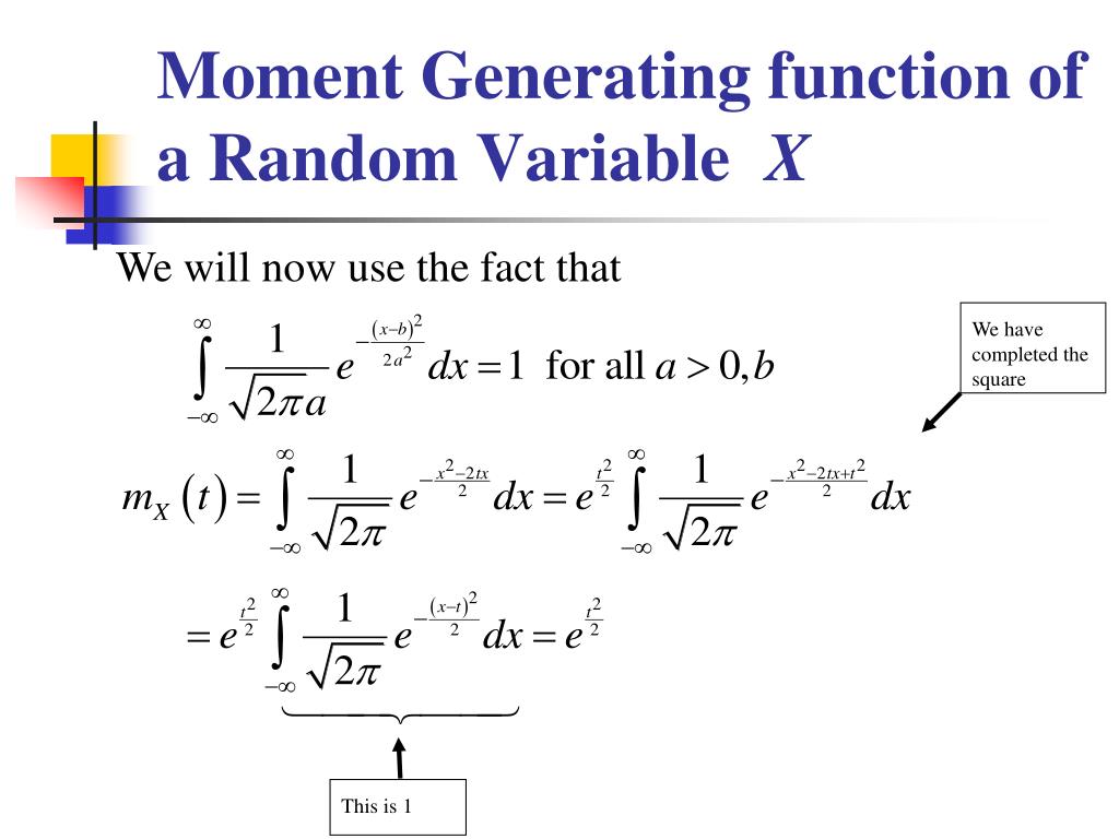 PPT Moment Generating Functions PowerPoint Presentation, free