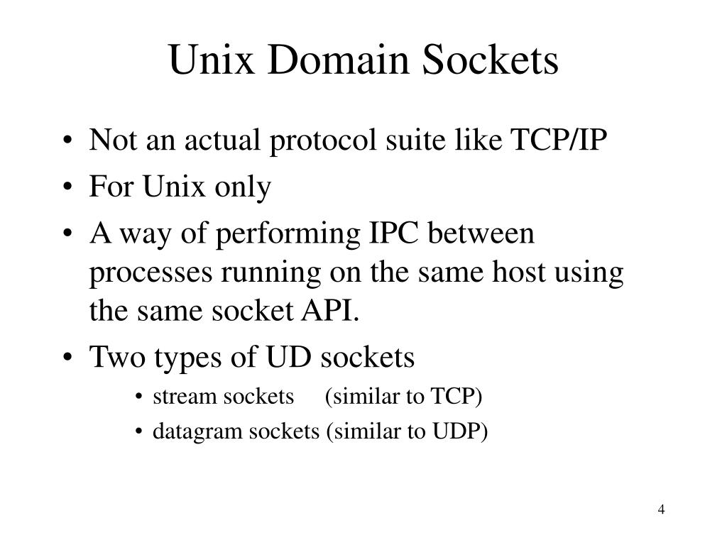 PPT Unix Domain Sockets PowerPoint Presentation, free download ID