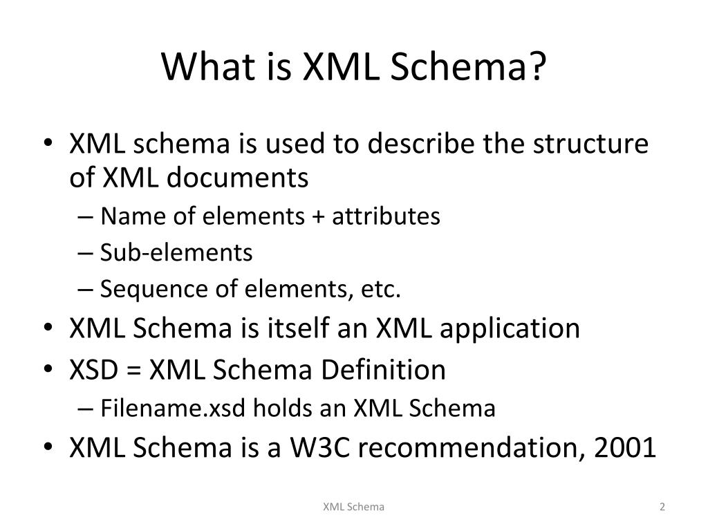 PPT XML Schema PowerPoint Presentation, free download ID4507462