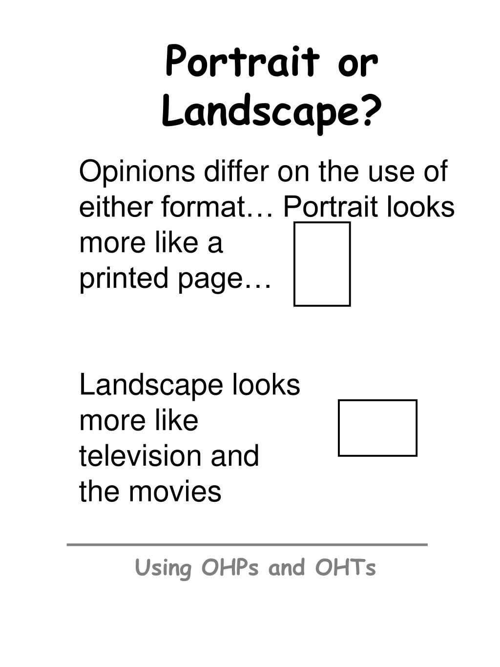 PPT Using Overhead Projectors (OHPs) and Overhead Transparencies