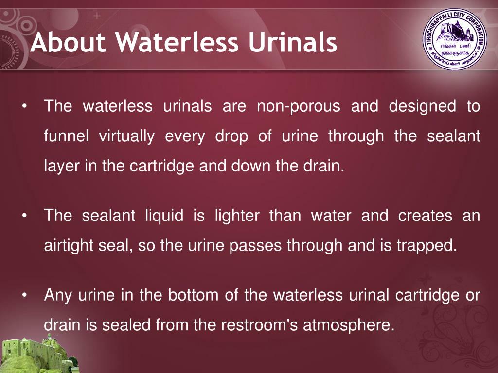 PPT BEST PRACTICES INITIATIVES WATERLESS URINALS PowerPoint Presentation ID4510492
