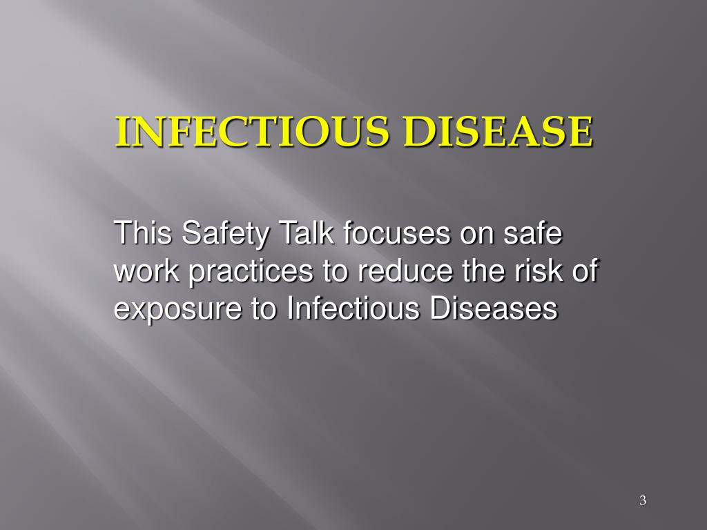 PPT REDUCING THE RISK OF EXPOSURE TO INFECTIOUS DISEASES PowerPoint Presentation ID4512024