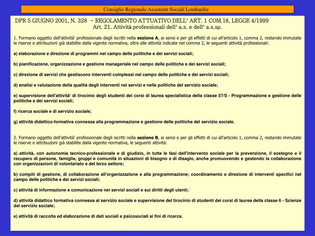 PPT IL CODICE DEONTOLOGICO nella vita professionale degli assistenti