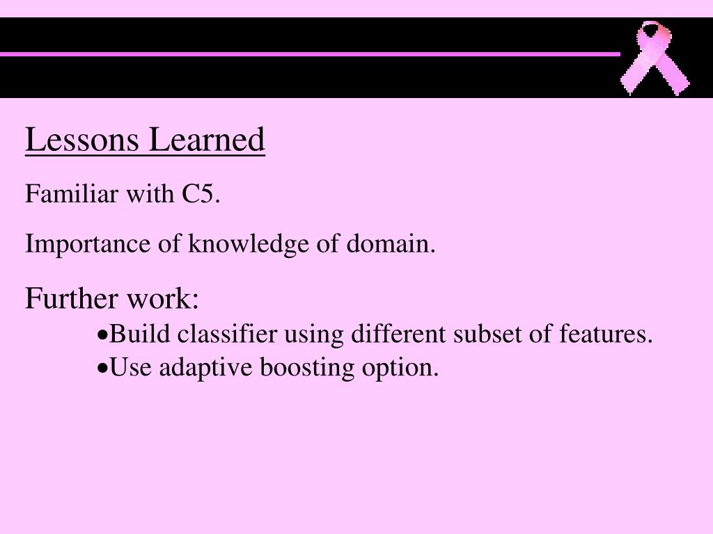 PPT Prognostic Prediction of Breast Cancer Using C5 PowerPoint