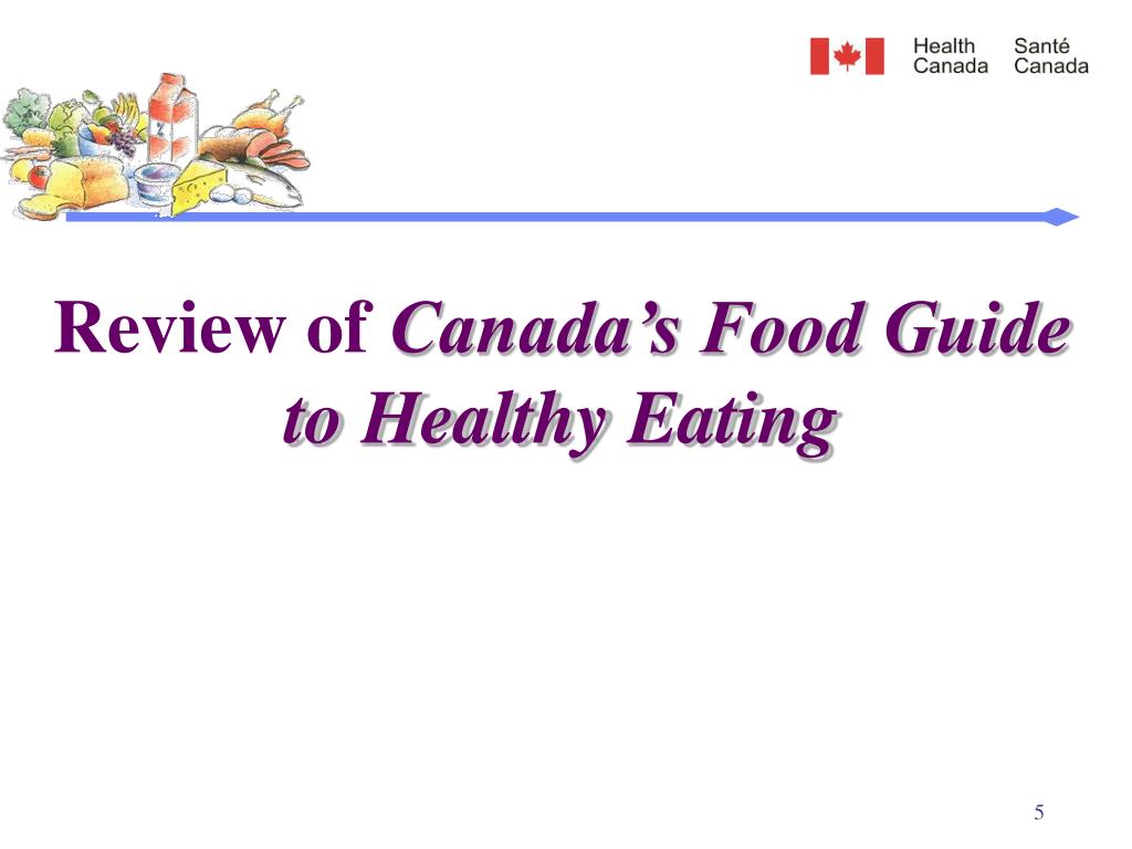 PPT Revision of Canada’s Food Guide to Healthy Eating PowerPoint