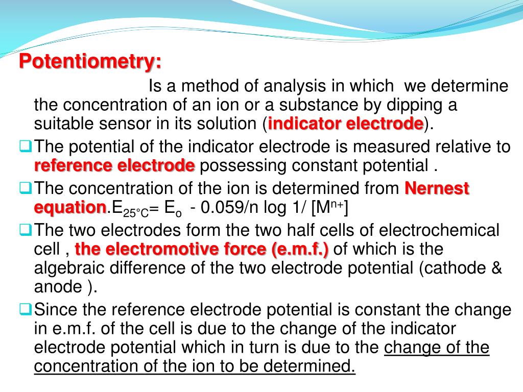 PPT POTENTIOMETRY 8 th lecture PowerPoint Presentation, free download