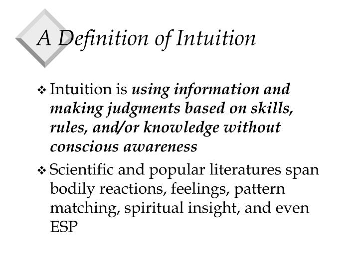 PPT Intuition PowerPoint Presentation ID4526638