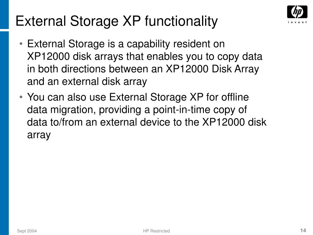 PPT External Storage XP and FlexCopy XP PowerPoint Presentation, free