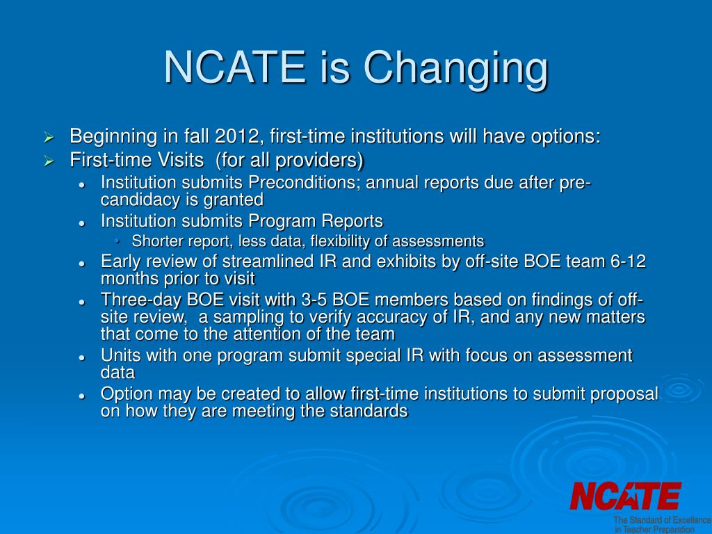 PPT NCATE Unit Standards 1 and 2 Expectations and Evidence