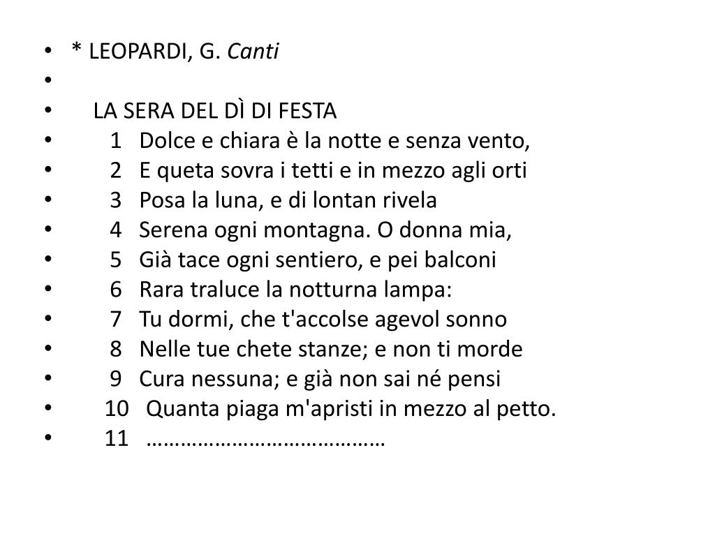 PPT Dolce e chiara è la notte e senza vento PowerPoint Presentation