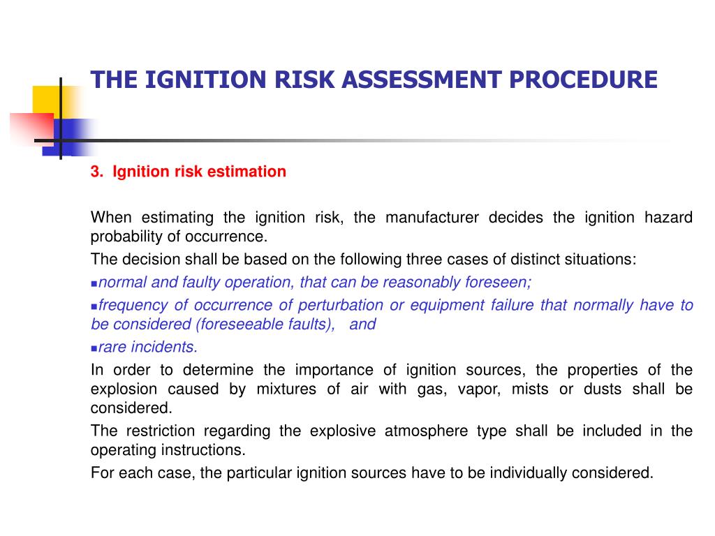 PPT THE IGNITION RISK ASSESSMENT PROCEDURE PowerPoint Presentation
