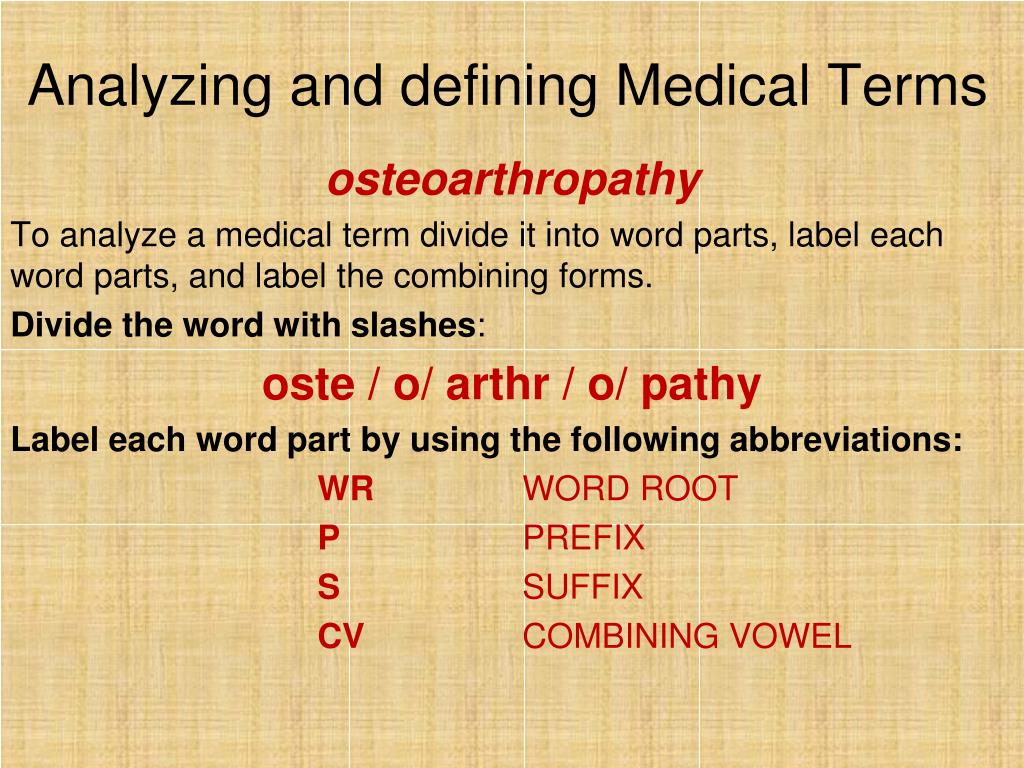 PPT Medical Terminology PowerPoint Presentation, free download ID