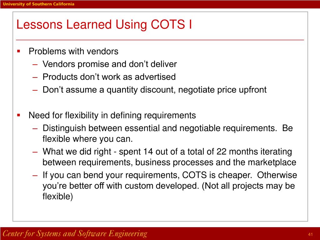 PPT COTSBased Systems PowerPoint Presentation, free download ID