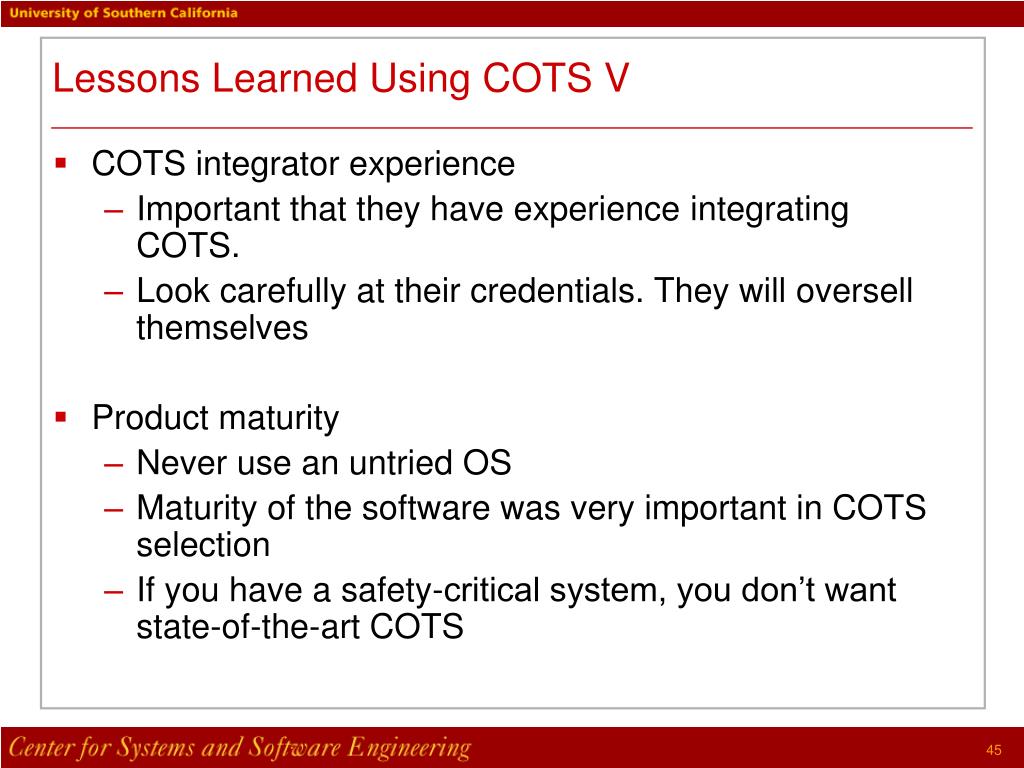 PPT COTSBased Systems PowerPoint Presentation, free download ID