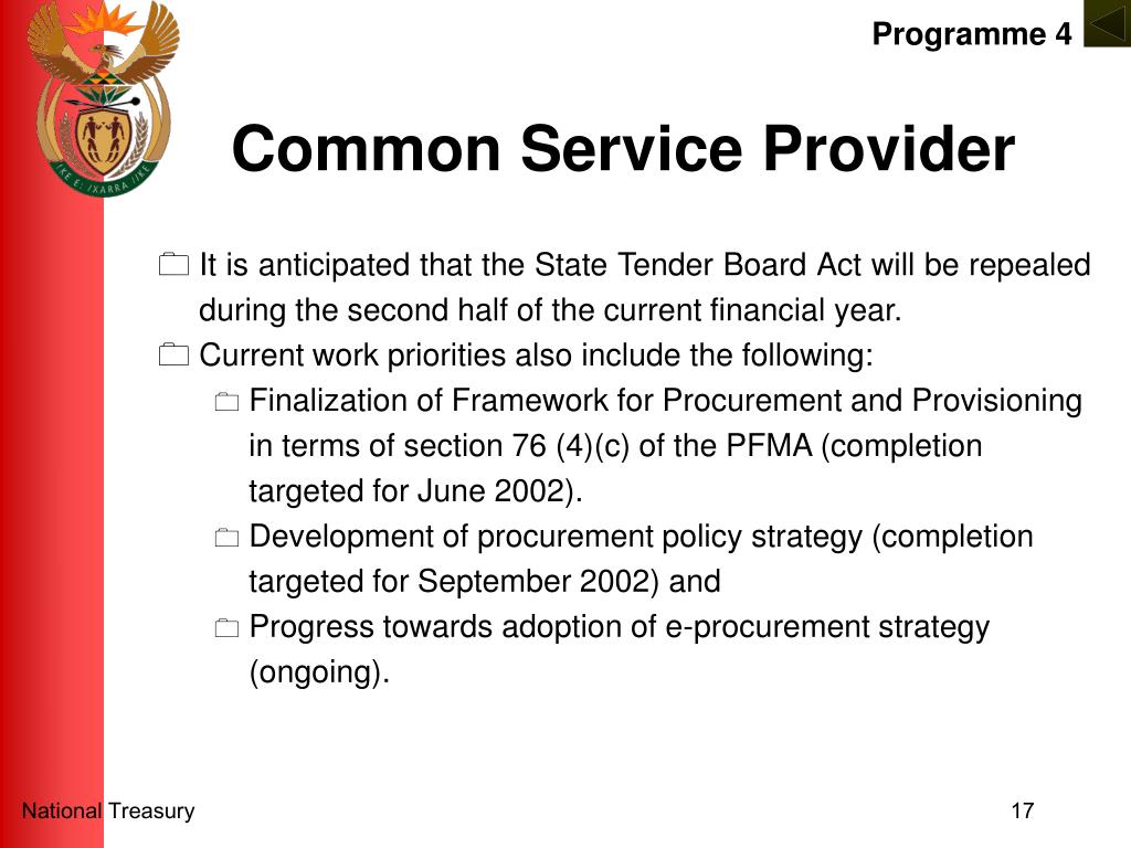 PPT NATIONAL TREASURY Presentation to Portfolio and Select Committees