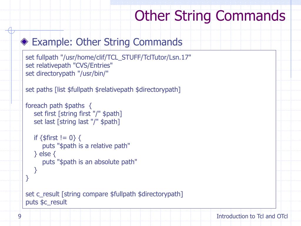 PPT Tcl and Otcl Tutorial Part II PowerPoint Presentation, free