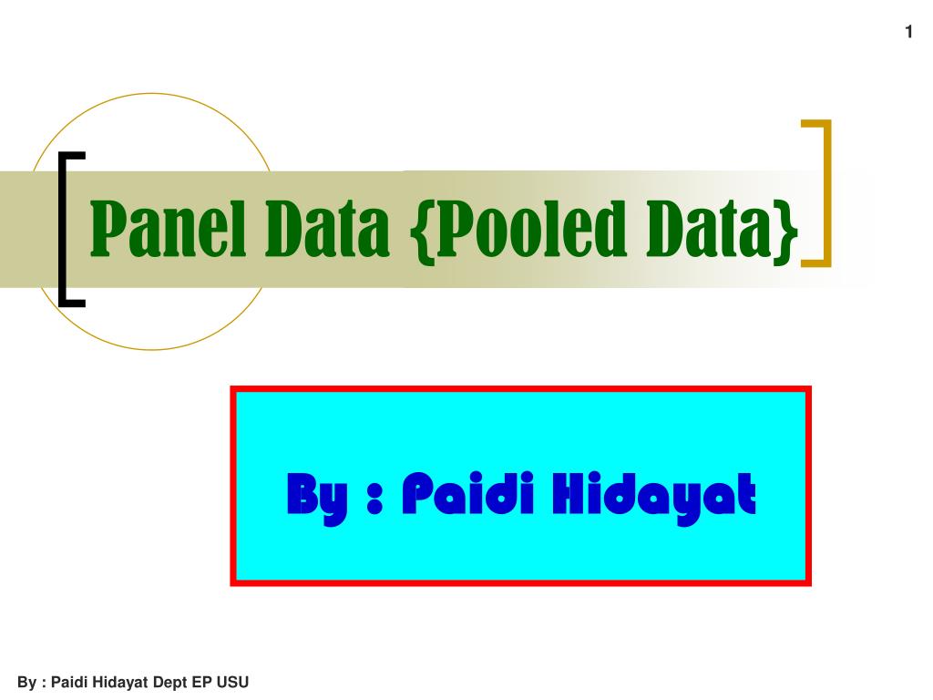 PPT Panel Data {Pooled Data} PowerPoint Presentation, free download