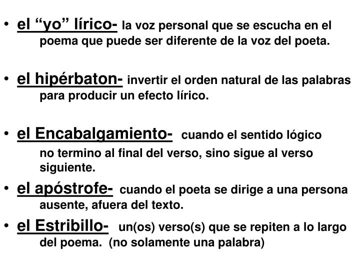 PPT Algunos Recursos Literarios usados en la poesía PowerPoint