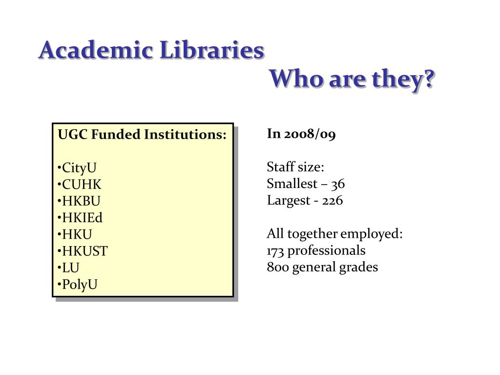 PPT Academic Libraries PowerPoint Presentation, free download ID4549947