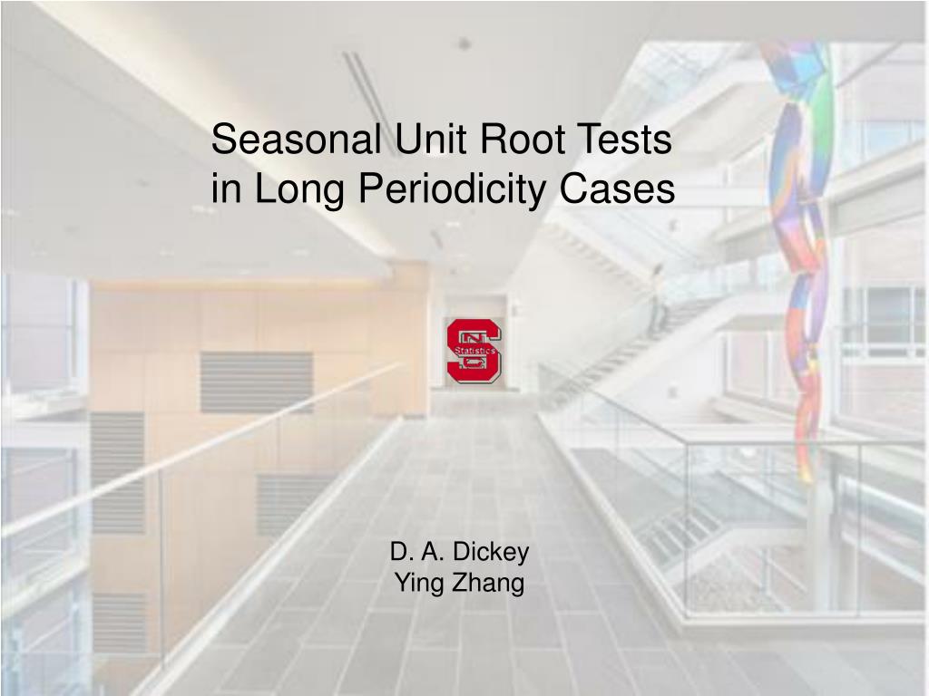 PPT Seasonal Unit Root Tests in Long Periodicity Cases PowerPoint
