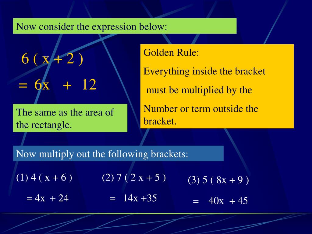 PPT Multiplying Out Single Brackets. PowerPoint Presentation, free