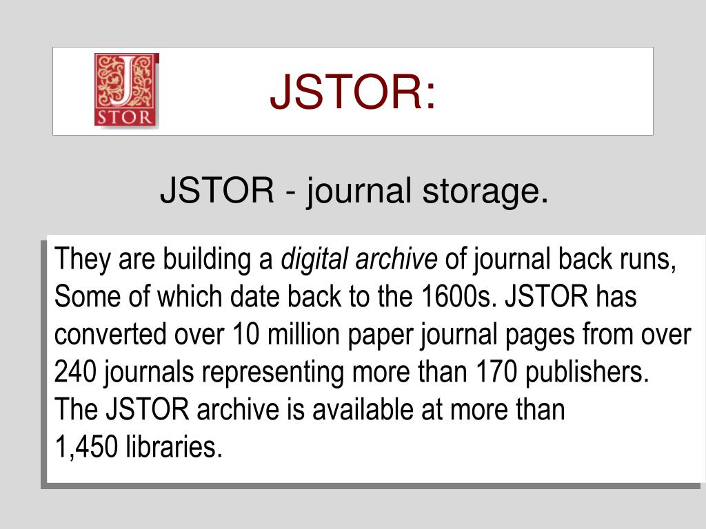 PPT JSTOR & OCR A Case Study PowerPoint Presentation, free download