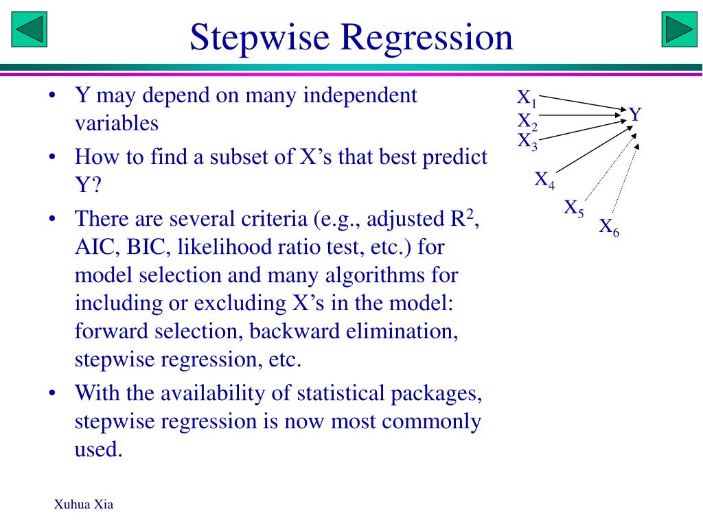 PPT Stepwise Regression PowerPoint Presentation, free download ID