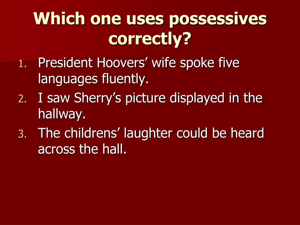 PPT Singular Possessive nouns PowerPoint Presentation, free download