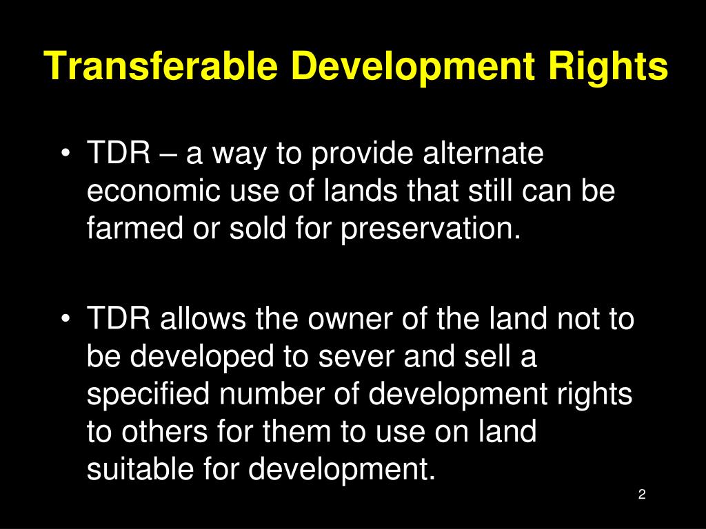 PPT Transferable Development Rights PowerPoint Presentation, free download ID4565770