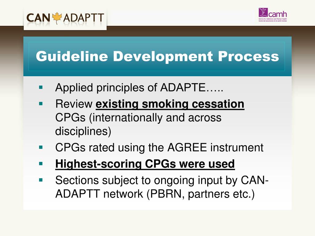 PPT CANADAPTT AGM 2010 Population Approaches to Smoking Cessation