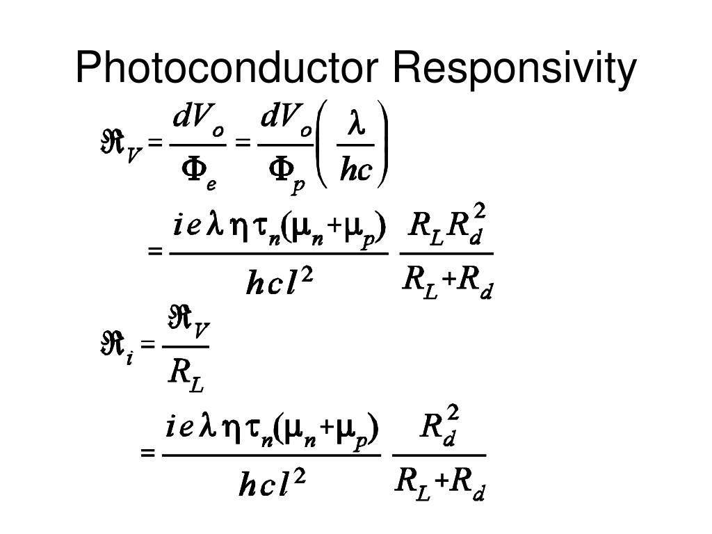 PPT Semiconductor Photoconductive Detectors PowerPoint Presentation