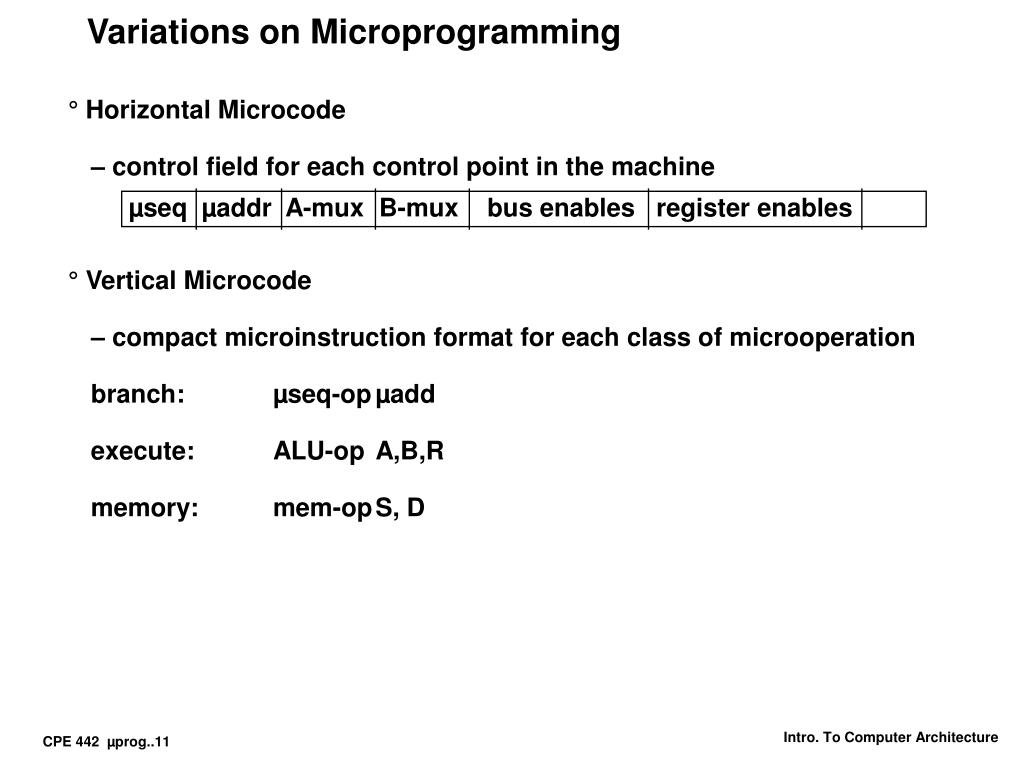 PPT CpE 442 Microprogramming and Exceptions PowerPoint Presentation, free download ID4569852