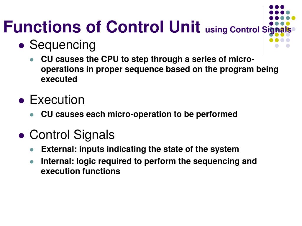 PPT Chapter 4. control unit PowerPoint Presentation, free download