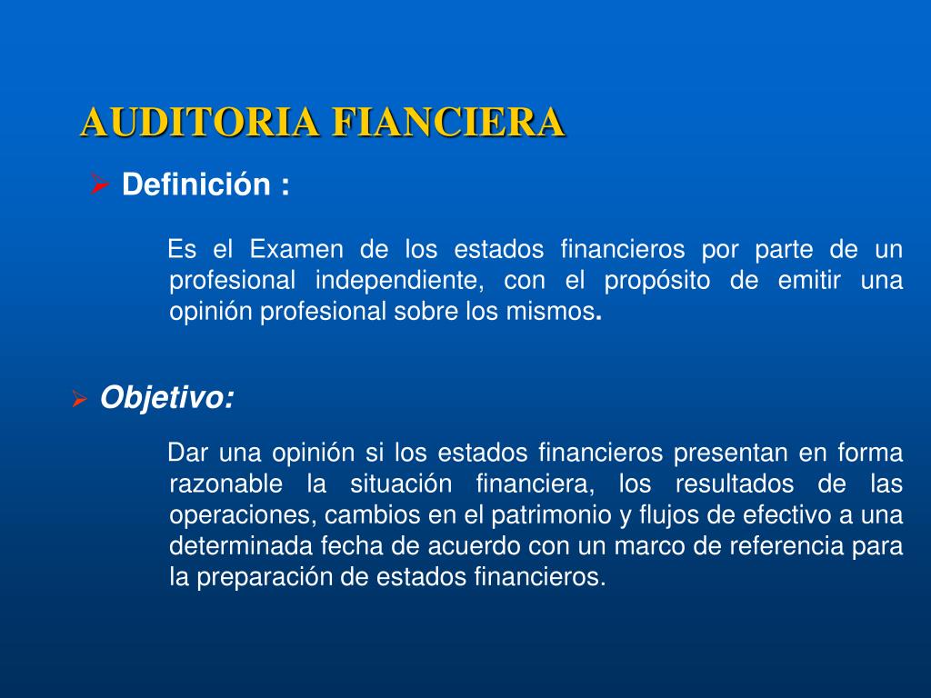 PPT AUDITORIA FINANCIERA PowerPoint Presentation, free download ID