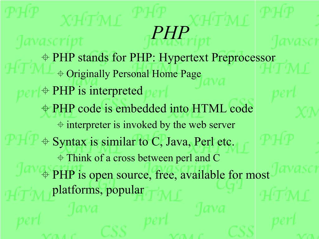 PPT PHP PowerPoint Presentation, free download ID4571255