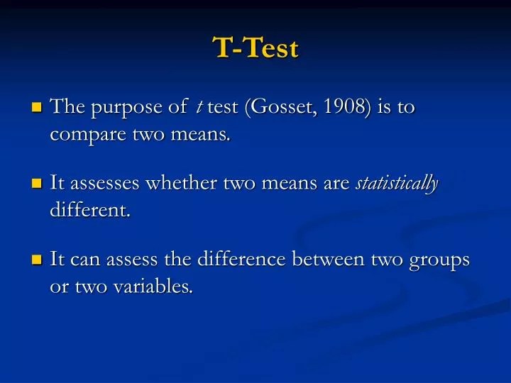 PPT TTest PowerPoint Presentation, free download ID4573200