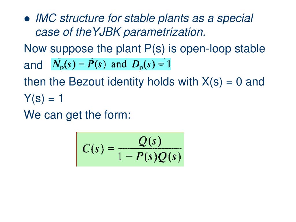 PPT Adaptive Internal Model Control Design and Stability Analysis