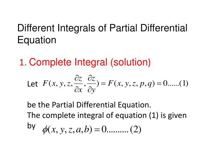 PPT PARTIAL DIFFERENTIAL EQUATIONS PowerPoint