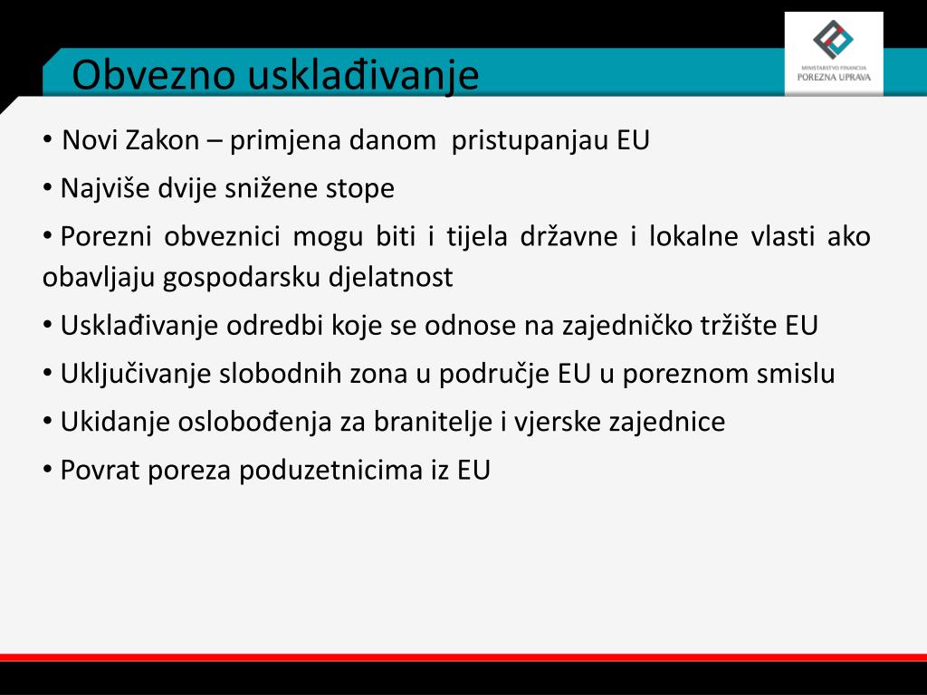 Zakon o porezu na dodanu vrijednost NN