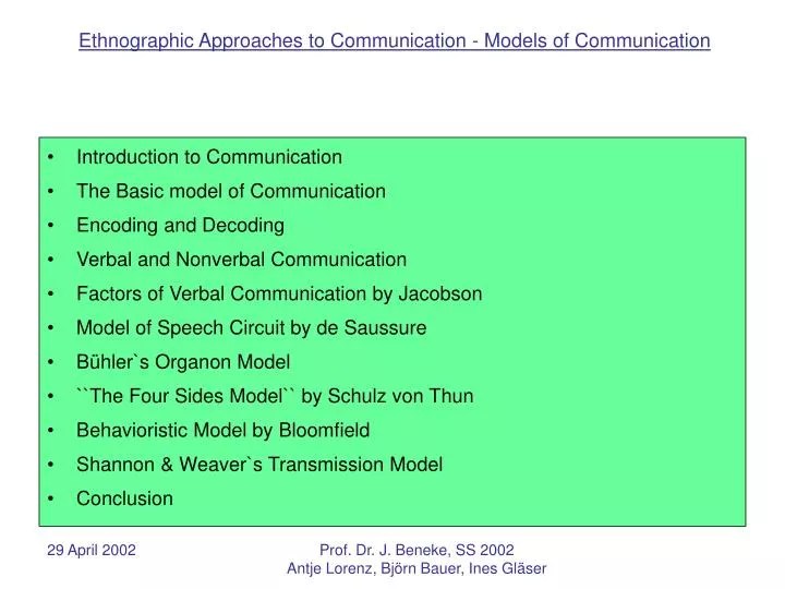 PPT Introduction to Communication The Basic model of Communication