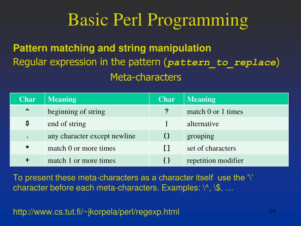 PPT Basic Perl Programming PowerPoint Presentation, free download