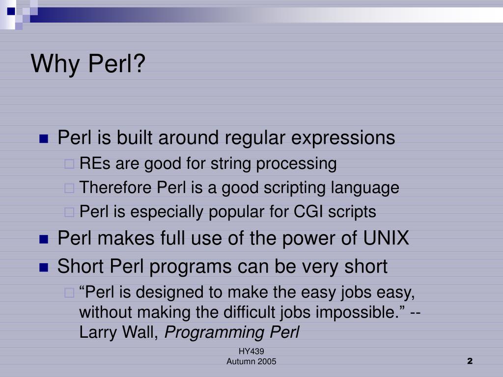 PPT Perl Tutorial PowerPoint Presentation, free download ID4580197