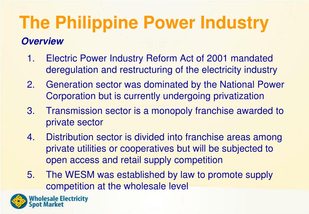PPT The Philippine Wholesale Electricity Spot Market PowerPoint