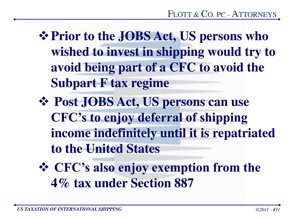 PPT Overview US Taxation of Shipping Company Compliance