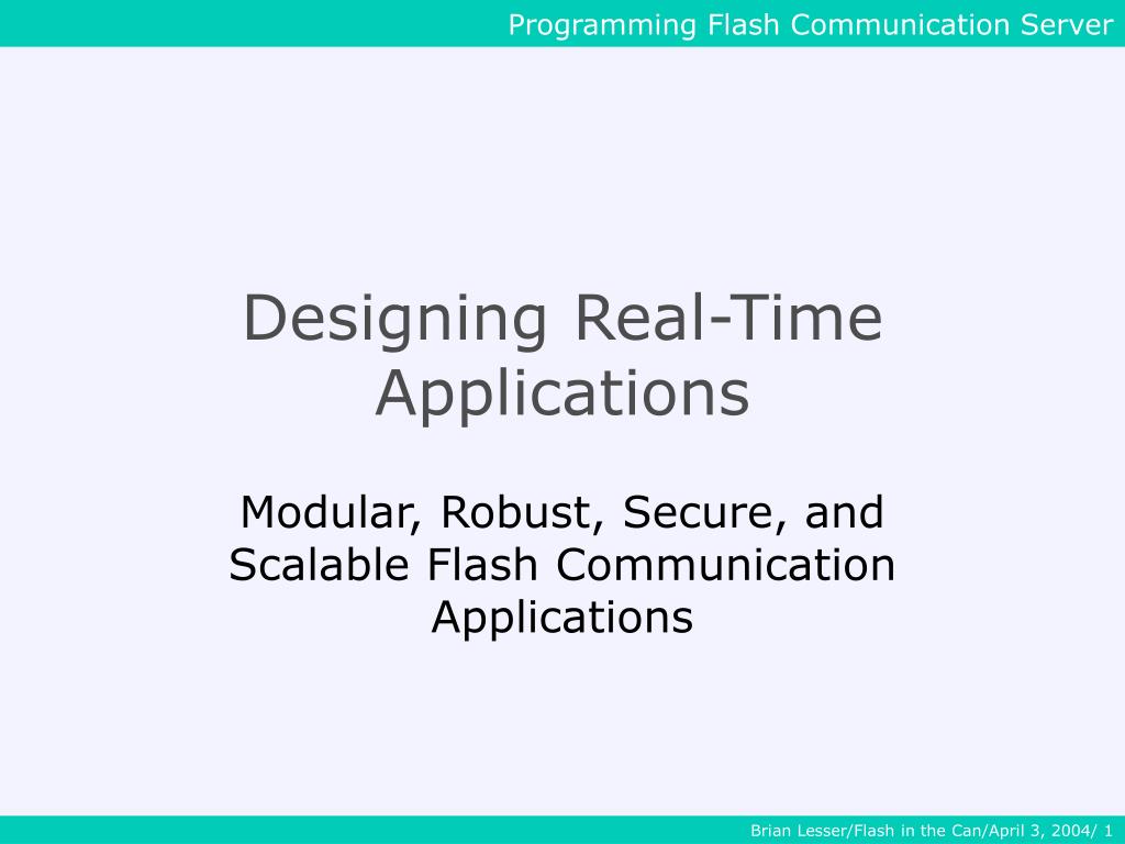 PPT Designing RealTime Applications PowerPoint Presentation, free download ID4583222